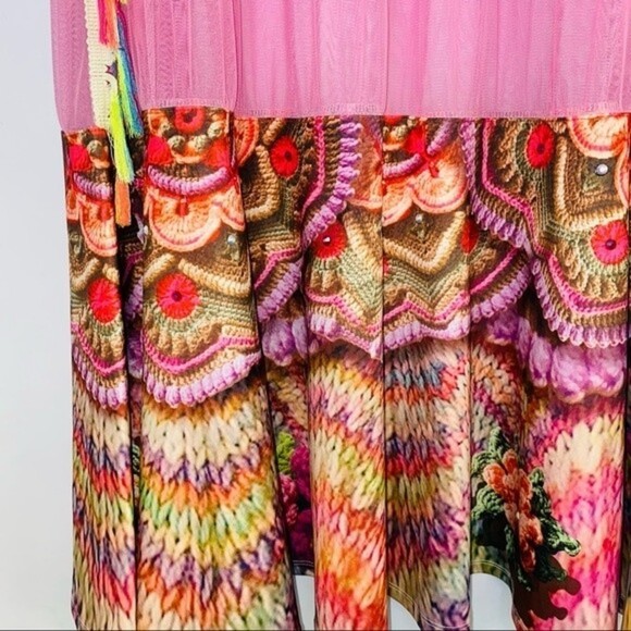 NWOT IPNG Boho Gypsy Whimsical Mixed Print Flowy Fairy Tale Maxi Skirt Size M/L - Picture 16 of 16